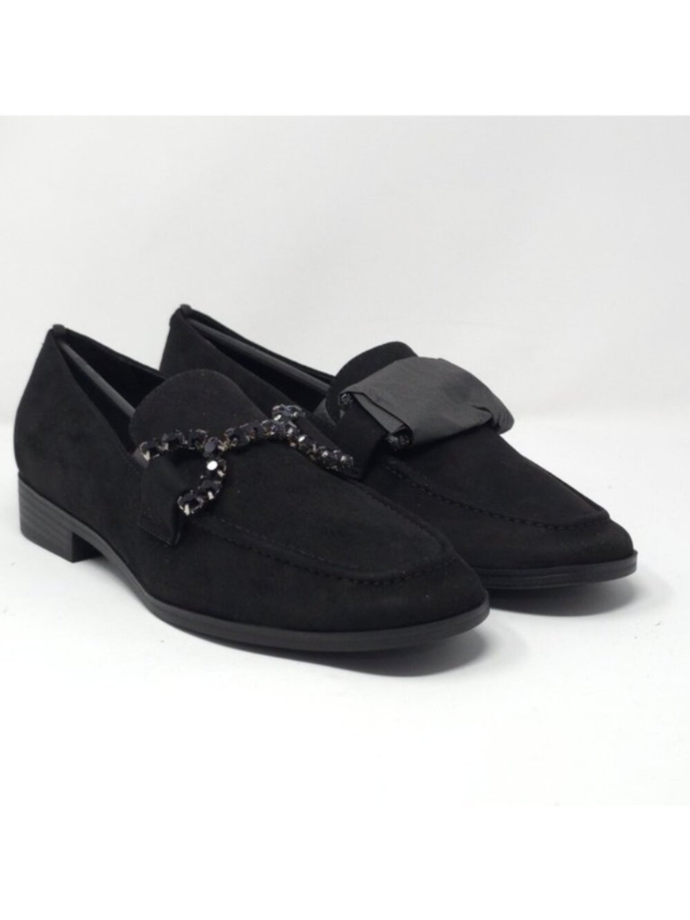 Nine West Lilpa2 Black Suede Chain Loafers 9.5M - Picture 2 of 11